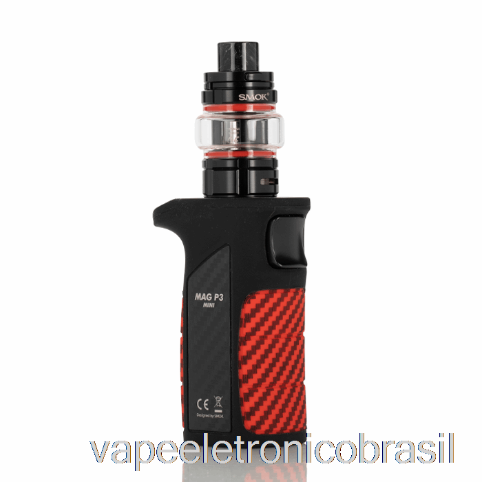 Vape Eletrônico Smok Mag P3 Mini 80w Starter Kit Preto Vermelho